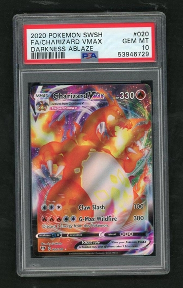2020 Pokemon Darkness Ablaze #020 Charizard VMAX SWISH PSA 10 Gem Mint