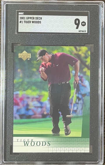 2001 upper deck tiger woods SGC 9 rookie MT