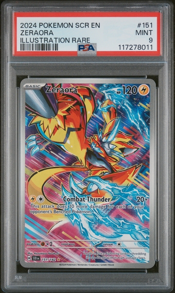 2024 Pokemon #151/142 Zeraora Illustration Rare PSA 9