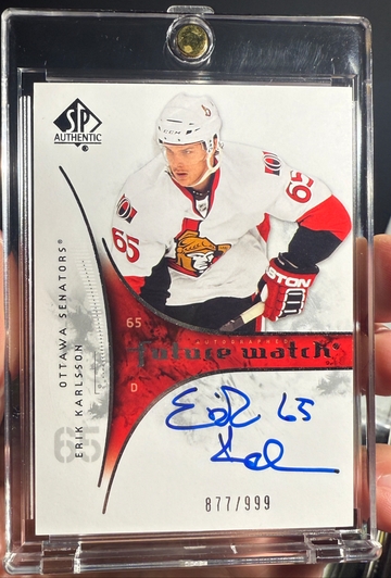 2009 SP Authentic Erik Karlsson Future Watch Rookie Auto /999
