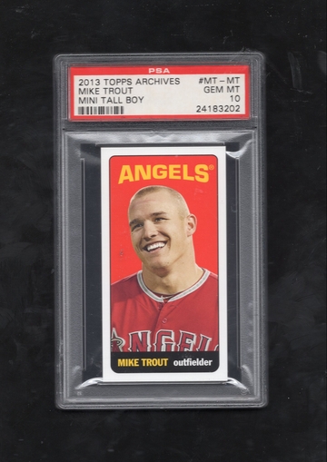 2013 Topps Archives Mini Tall Boy #MT-MT Mike Trout PSA 10 GEM MINT