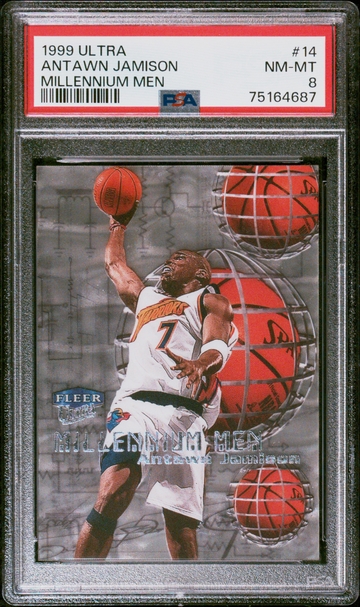 1999 Ultra Antawn Jamison  Millennium Men /100 PSA 8
