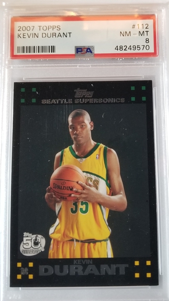 2007 Topps Kevin Durant #112 Rookie RC PSA 10 