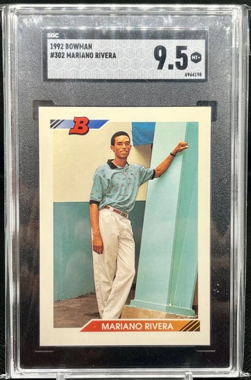 1992 Bowman Mariano Rivera Rookie Card SGC 9.5.