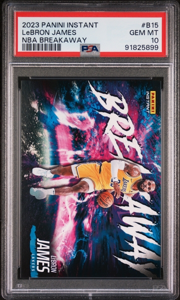 LeBron James 2023-24 Panini NBA Breakaway #15 Card 1 of 4085 PSA 10 Gem Mint