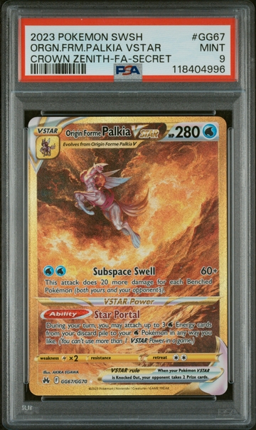 2023 Pokemon SWSH #GG67 Origin Forme Palkia Crown Zenith-FA-Secret PSA 9