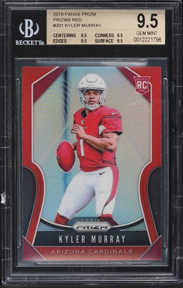 2019 PANINI PRIZM PRIZMS RED KYLER MURRAY #301 BGS 9.5