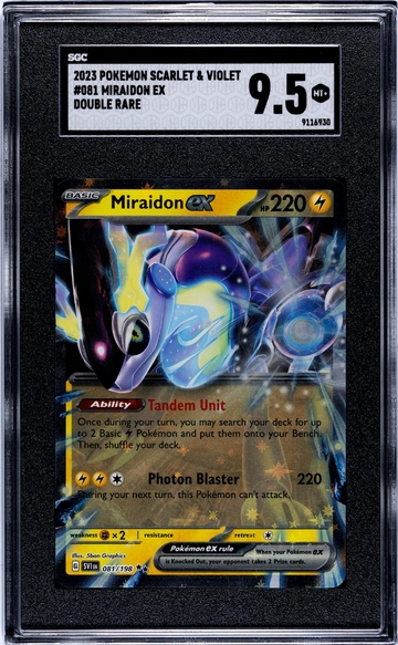 2023 Scarlet & Violet #081/198 Miraidon Double Rare SGC 9.5