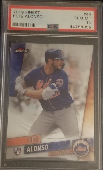 2019 Topps Finest Pete Alonso RC #44 PSA 10