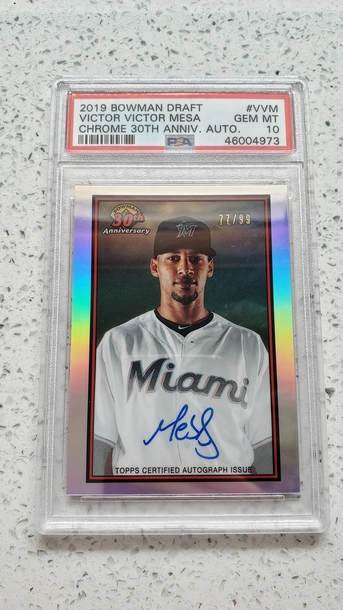 2019 Bowman Draft Victor Victor Mesa 30th Anniversary Auto /99 PSA 10