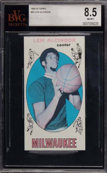 1969 Topps Lew Alcindor/ Kareem Abdul-Jabbar Rookie #25 BVG NM-MT+ 8.5