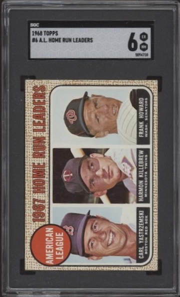 1968 Topps Home Run Leaders SGC 6