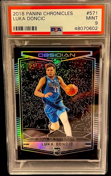 Luka Doncic - Obsidian Rookie - PSA 9