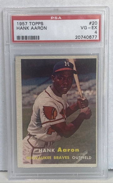 1957 Topps Hank Aaron #20 PSA 4.