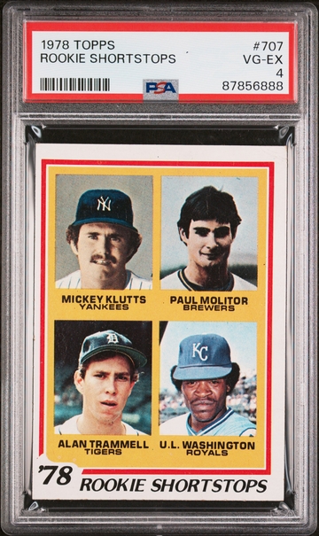 1978 Topps Rookie Shortstops #707 PSA 4