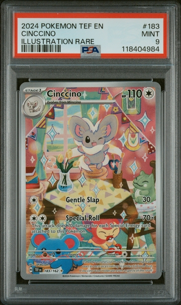 2024 Pokemon TCG #183/162 Cinccino Illustration Rare PSA 9