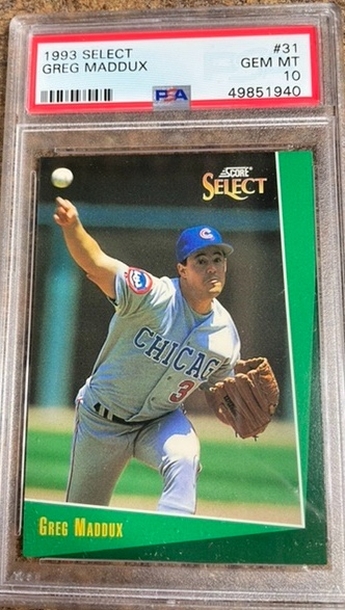 Greg Maddux 1993 Score Select PSA 10