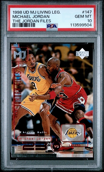 1998 UD MJ Living Legends Michael Jordan #147 Jordan Files w/ Kobe Bryant PSA 10