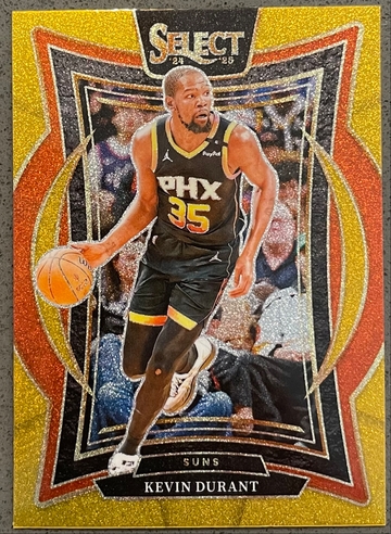 Kevin Durant Select Gold Glitter Prizm | SP | SSP | 2024-25 Select | Rockets