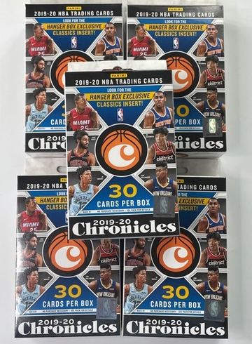 2019-20 Chronicles Basketball Hanger Box X5 LOT