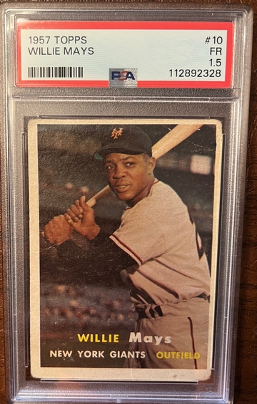 1957 Topps Willie Mays #10 PSA 1.5 NY Giants