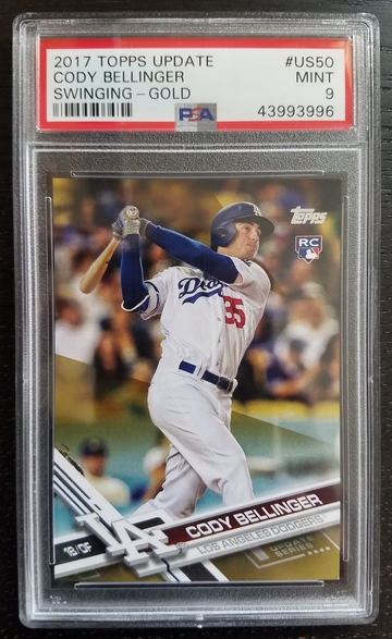 PSA 9 - 2017 TOPPS UPDATE CODY BELLINGER RC #US50 (0978/2017) GOLD