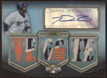 2010 Triple Threads Prince Fielder 1/1