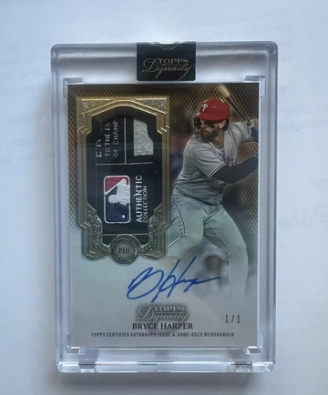2023 Topps Dynasty Bryce Harper 1/1 MLB Logoman Patch Auto Card Logo SEALED