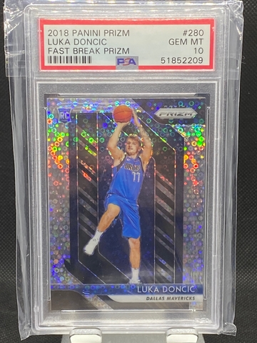 Luka Doncic fast break prizm psa 10 #280 rookie rc 2018