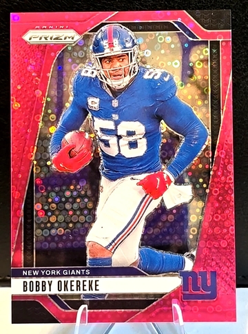 2024 Panini Prizm #216  BOBBY OKEREKE  NO HUDDLE DISCO PINK  /25  Giants