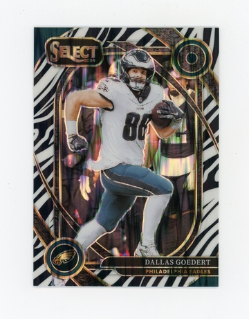 DALLAS GOEDERT 2024 Panini Select ZEBRA Prizm #241 SP