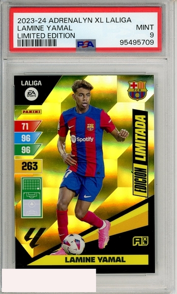 2023 PANINI ADRENALYN XL LALIGA ED LIMITADA LAMINE YAMAL PSA 9 MINT RC