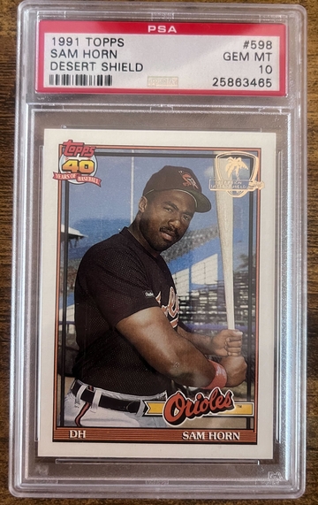 1991 Topps Desert Shield Sam Horn PSA 10
