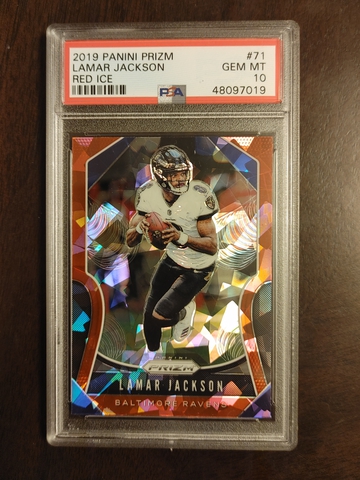 Lamar Jackson 2019 Prizm Red Cracked Ice 