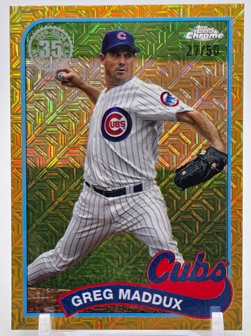 2024 Topps Crome Gold Mojo Refractor 🔥 GREG MADDUX 🔥 /50 Silver Pack 1989 Cubs