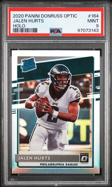 2020 Donruss Optic #164 Jalen Hurts Rated Rookie PSA 9