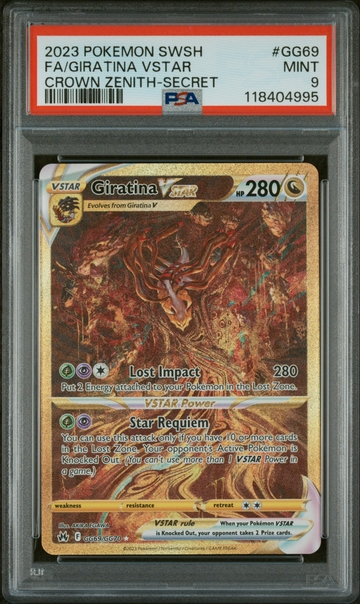 2023 Pokemon #GG69 Giratina VSTAR Crown Zenith-Secret PSA 9