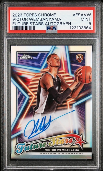 2023 Topps Chrome Future Stars Victor Wembanyama #FSA-VW RC Auto PSA 9