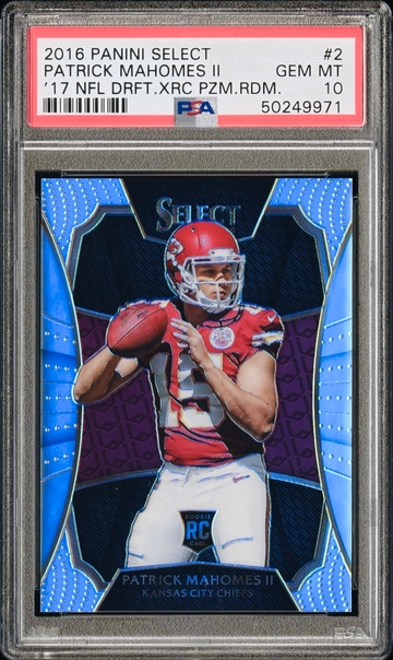 Patrick Mahomes II 2016 Panini Select XRC PSA 10 Gem Mint