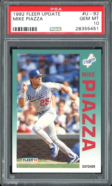 MIKE PIAZZA 1992 FLEER UPDATE #U-92 U 92 PSA 10 RC