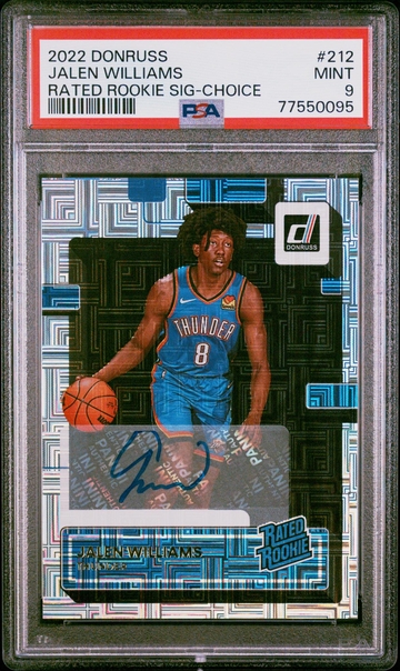 2022 Donruss #212 Jalen Williams Sig-Choice PSA 9