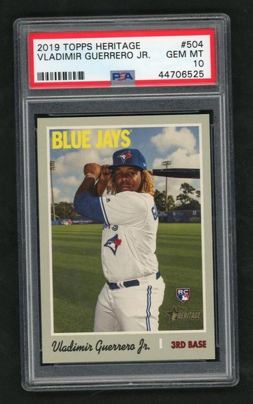 2019 Topps Heritage Vladimir Guerrero Jr. #504 RC PSA 10