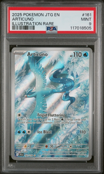 2025 Pokemon #161/159 Articuno Illustration Rare PSA 9
