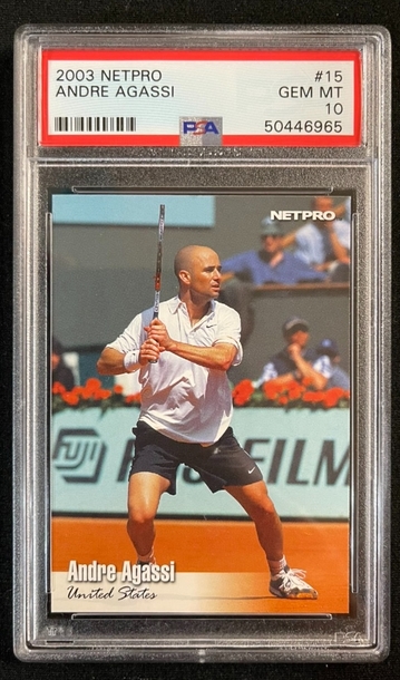 Andre Agassi 2003 Netpro #15 Tennis PSA 10 