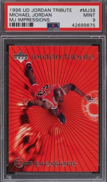Michael Jordan 1996 Upper Deck Impressions Tribute PSA 9