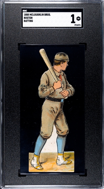 1888 McLoughlin Brothers Boston Batting View SGC 1 Poor