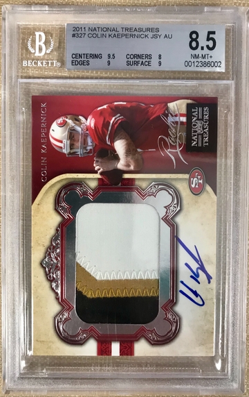 2011 National Treasures Colin Kaepernick RPA 42/99 BGS 8.5