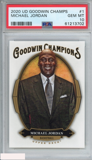 2020 UPPER DECK GOODWIN CHAMPIONS MICHAEL JORDAN #1 BULLS HOF PSA 10 GEM MT