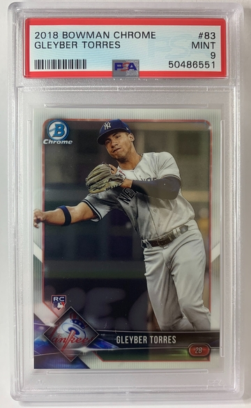 2018 Bowman Chrome Gleyber Torres PSA 9