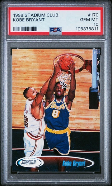 1998 Stadium Club #170 Kobe Bryant PSA 10
